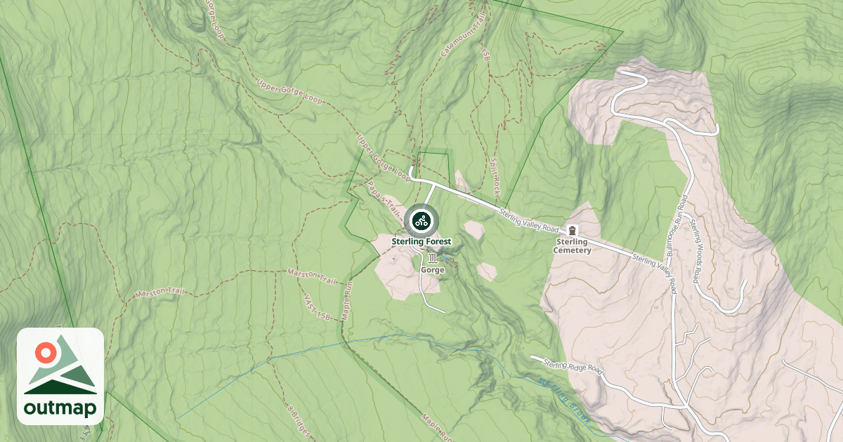 Map of Sterling Forest