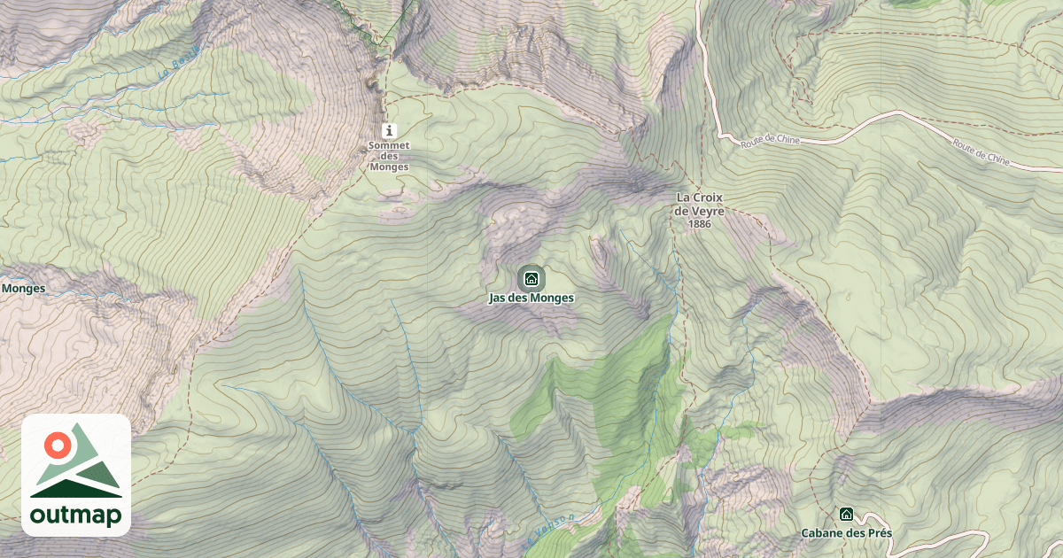 Map of Jas des Monges