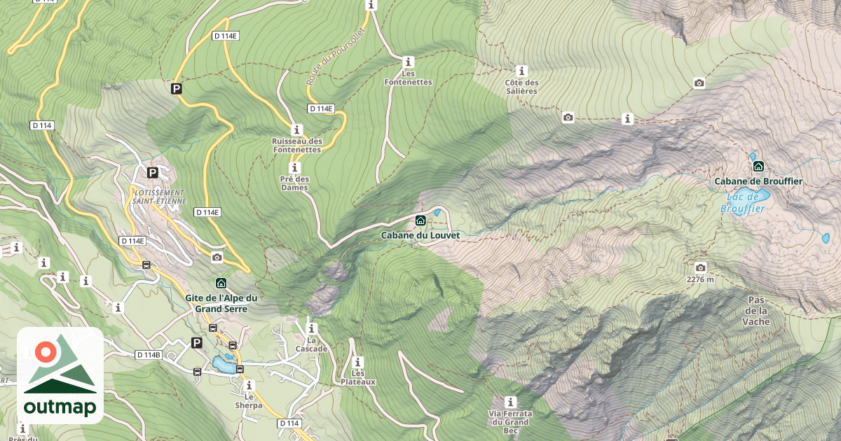 Map of Cabane du Louvet
