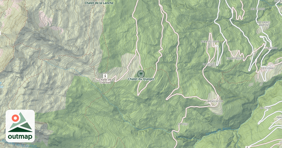 Map of Chalet du Queget