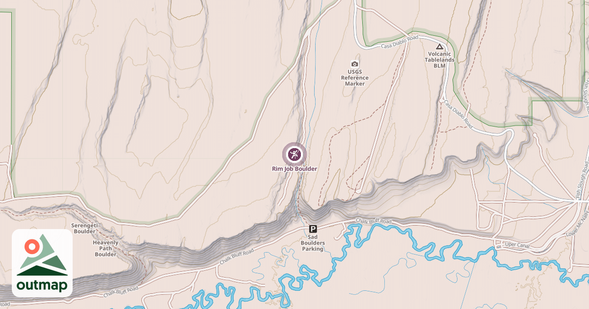Map of Rim Job Boulder