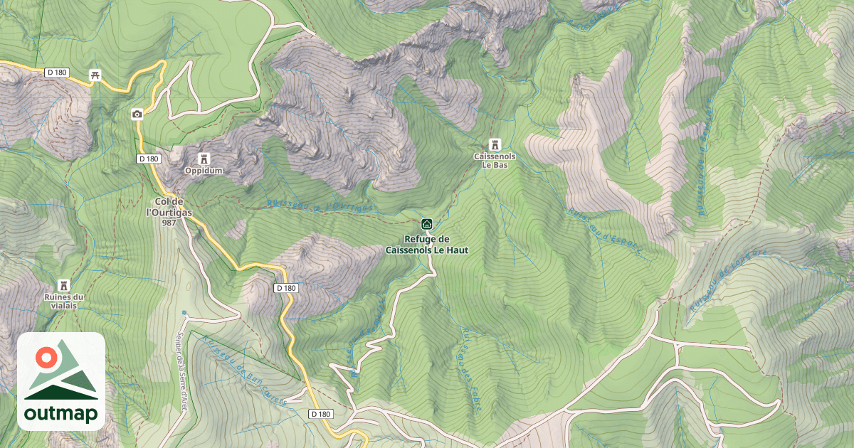 Map of Refuge de Caïssenols Le Haut