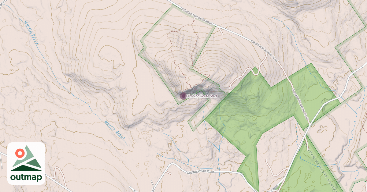 Map of Climbing Route Start