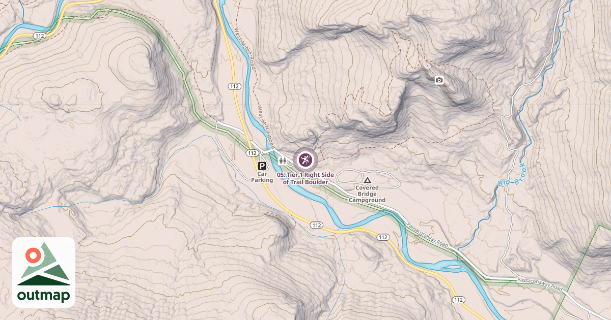 Map of 05. Tier 1 Right Side of Trail Boulder