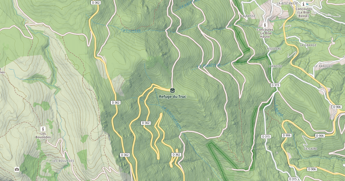 Map preview of Refuge du Truc