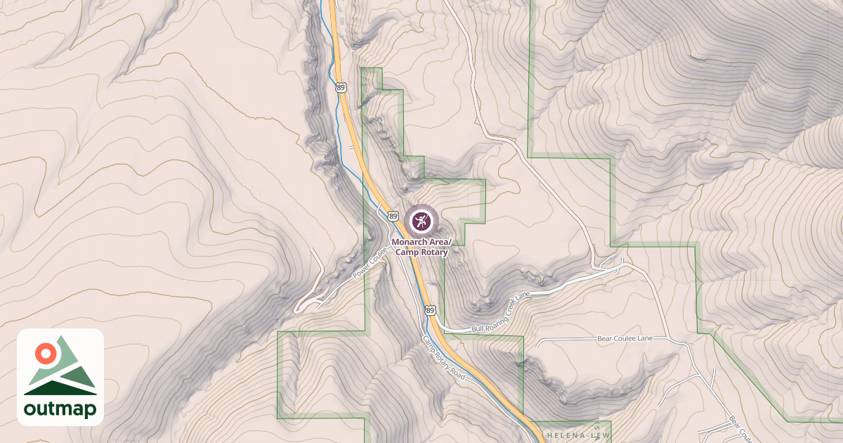 Map of Monarch Area/Camp Rotary