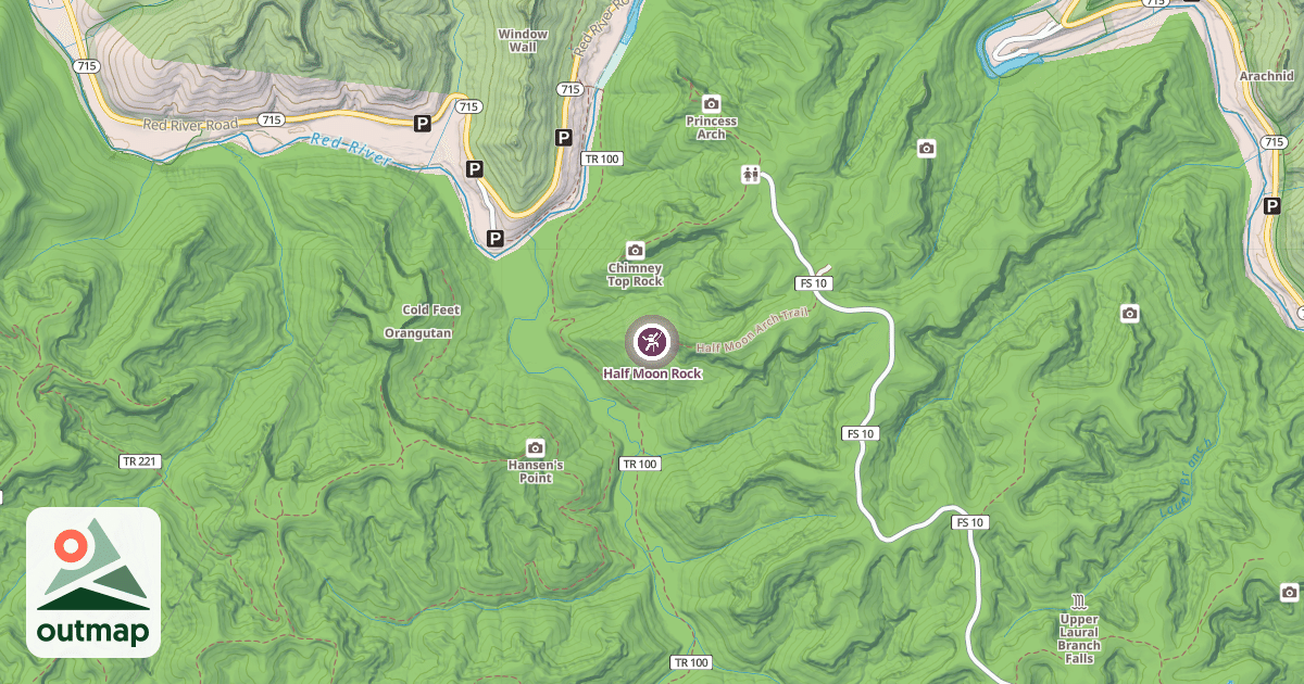 Map of Half Moon Rock