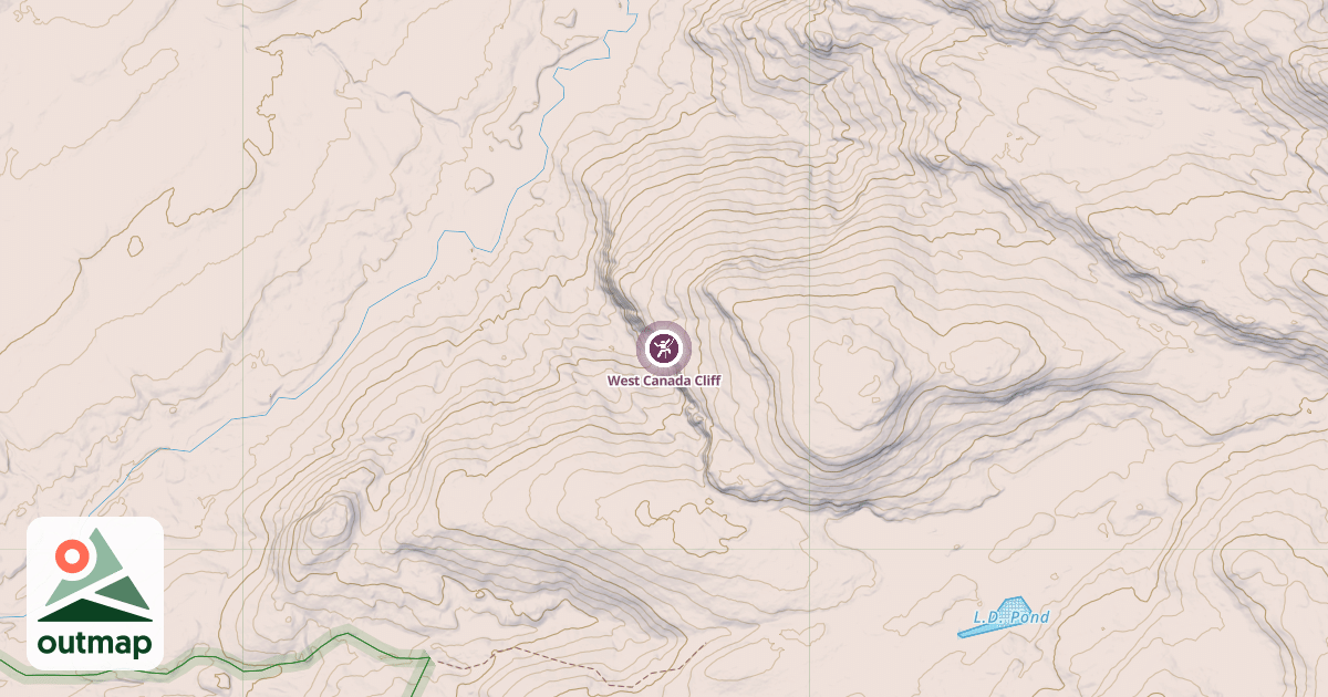 Map of West Canada Cliff
