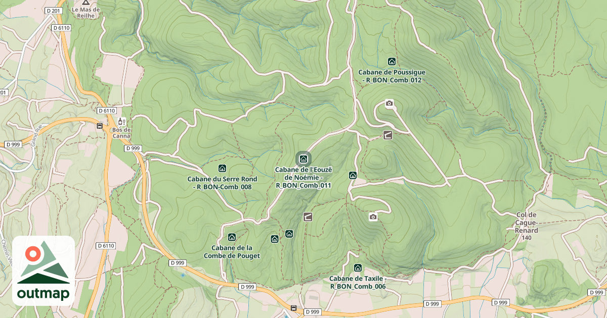 Map of Cabane de l'Eouzë de Noémie - R_BON_Comb_011