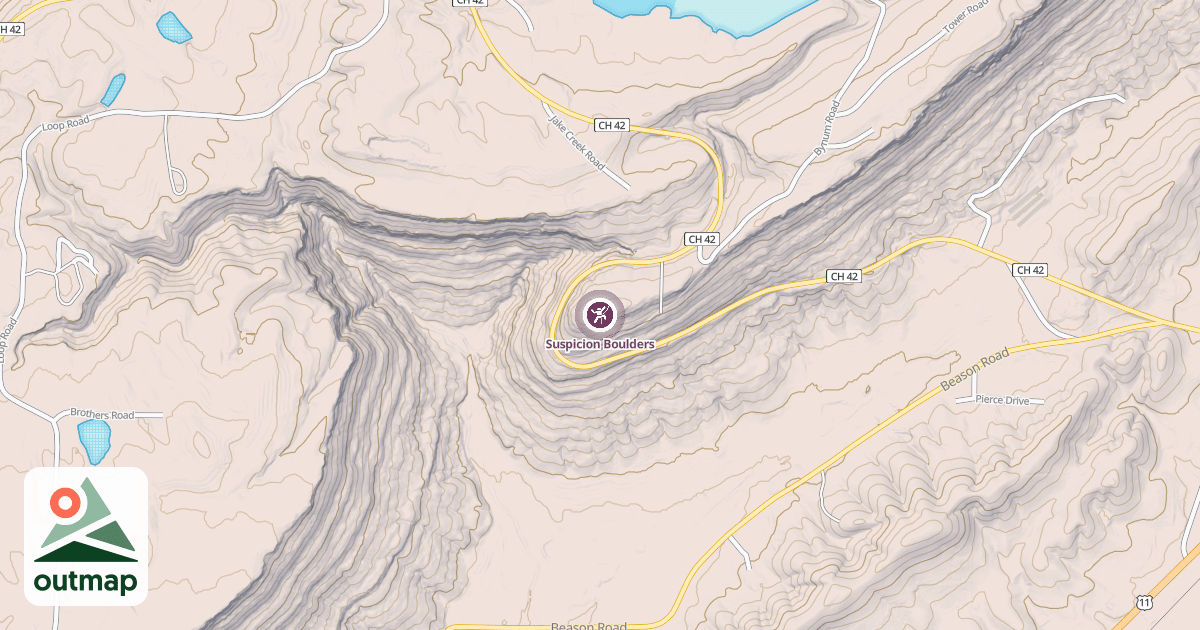 Map of Suspicion Boulders