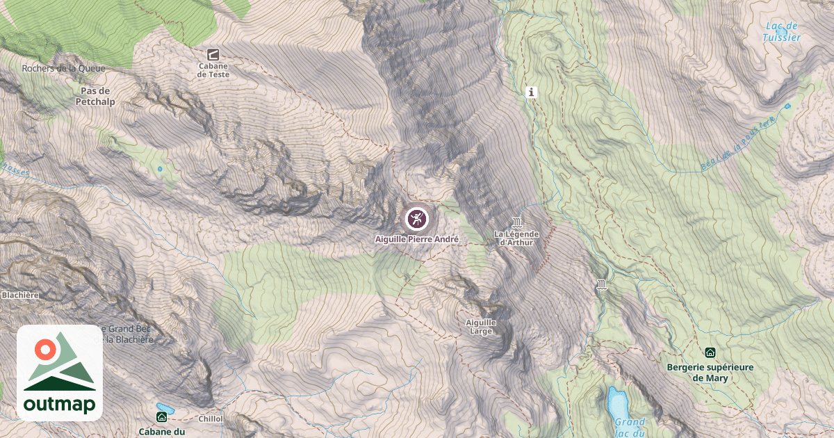 Map of Aiguille Pierre André