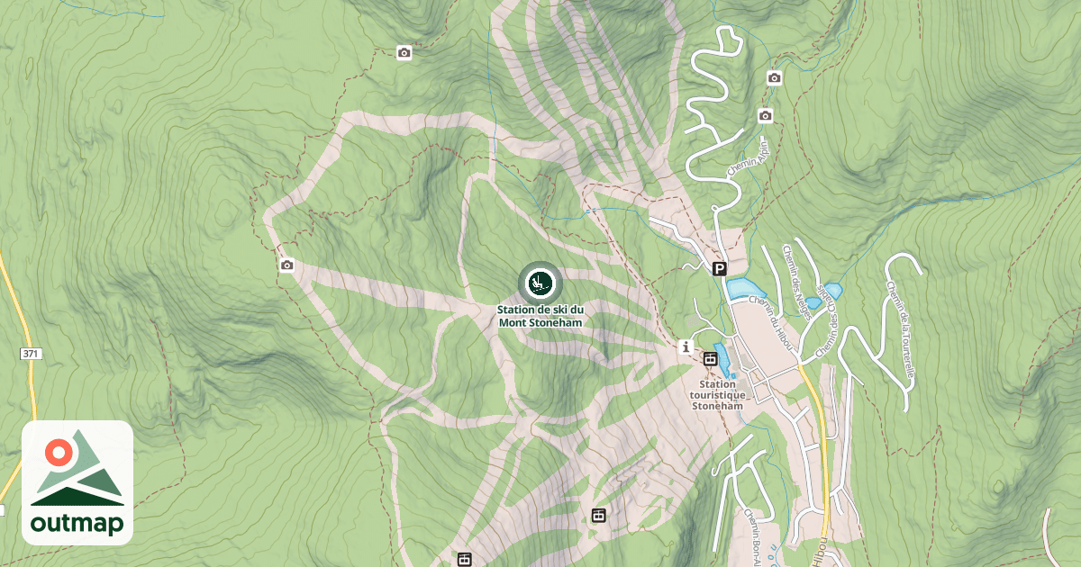 Map of Station de ski du Mont Stoneham