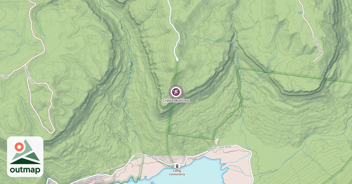Map of Crystal Buttress