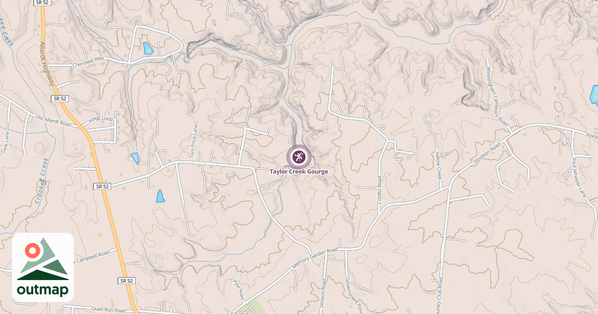 Map of Taylor Creek Gourge