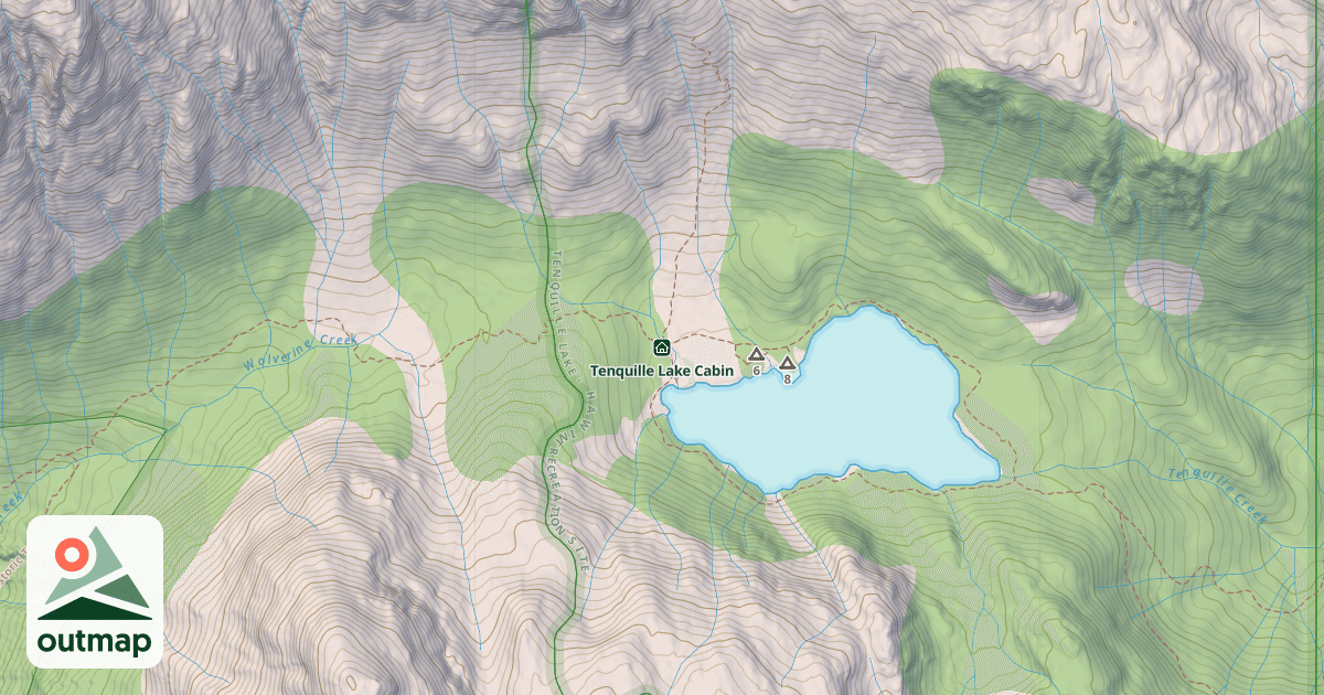 Map of Tenquille Lake Cabin