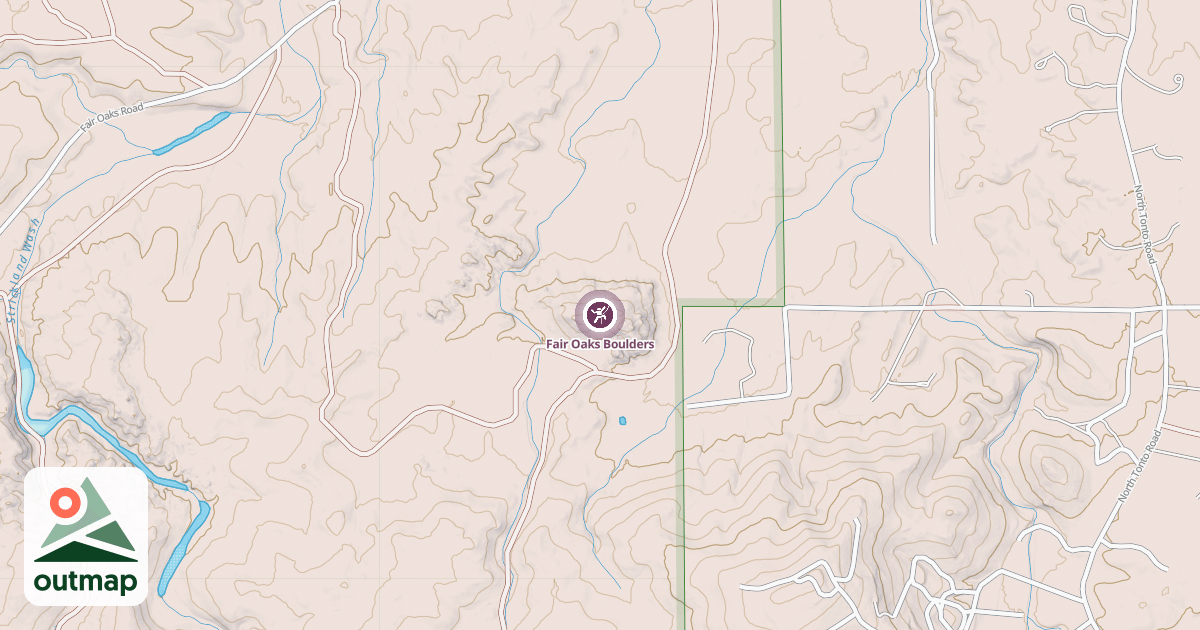 Map of Fair Oaks Boulders