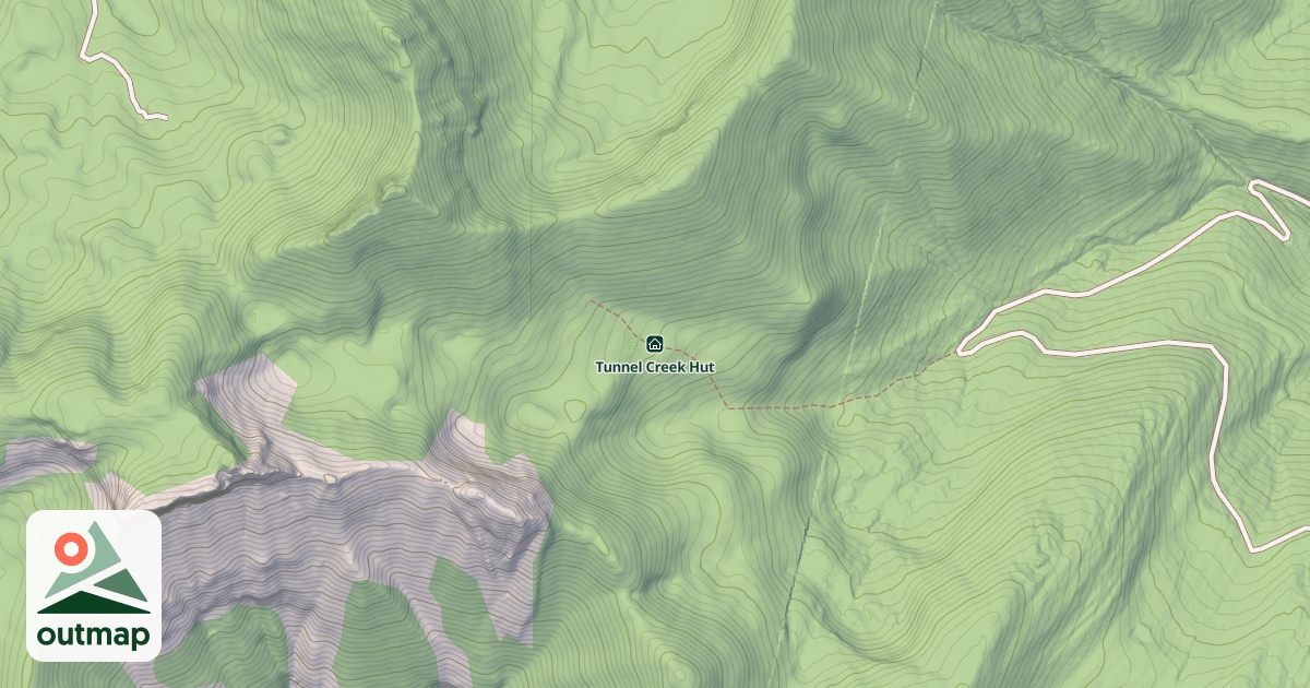 Map of Tunnel Creek Hut