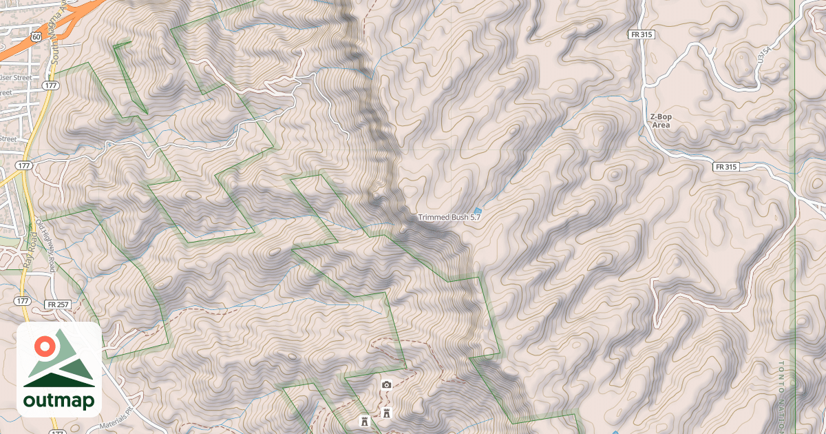 Map of Trimmed Bush