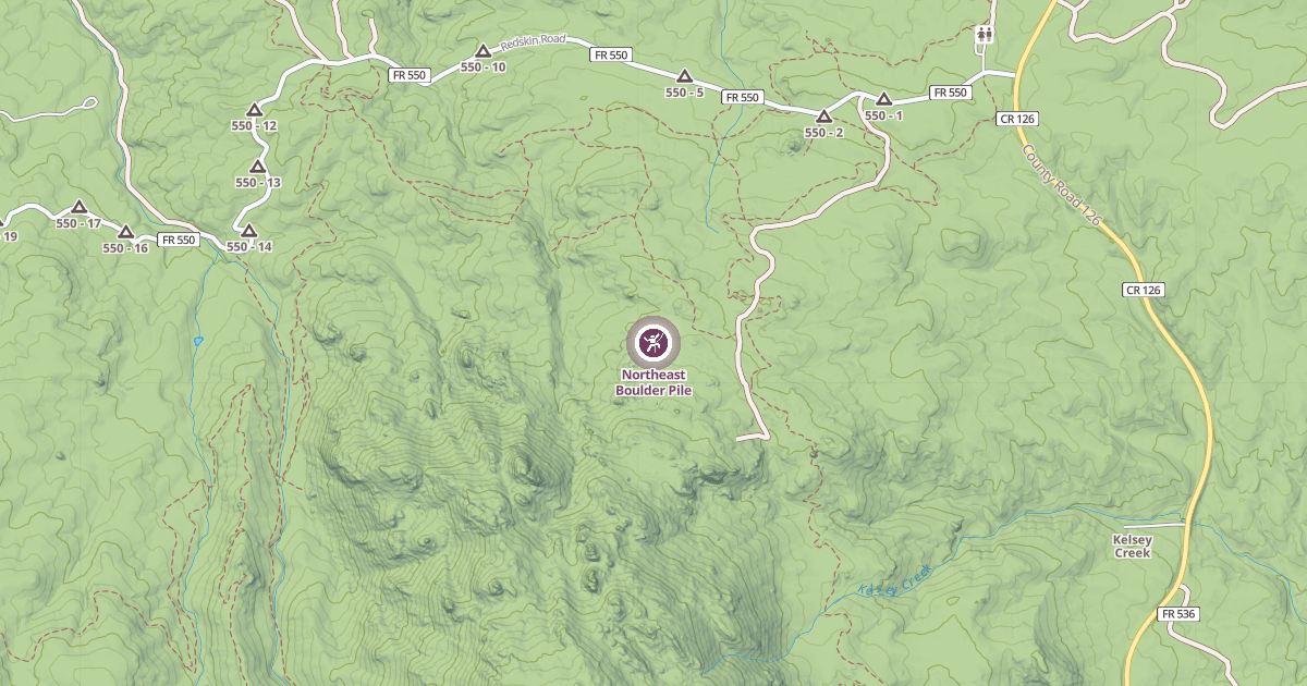 Map preview of Northeast Boulder Pile
