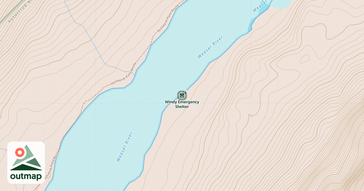 Map of Windy Emergency Shelter