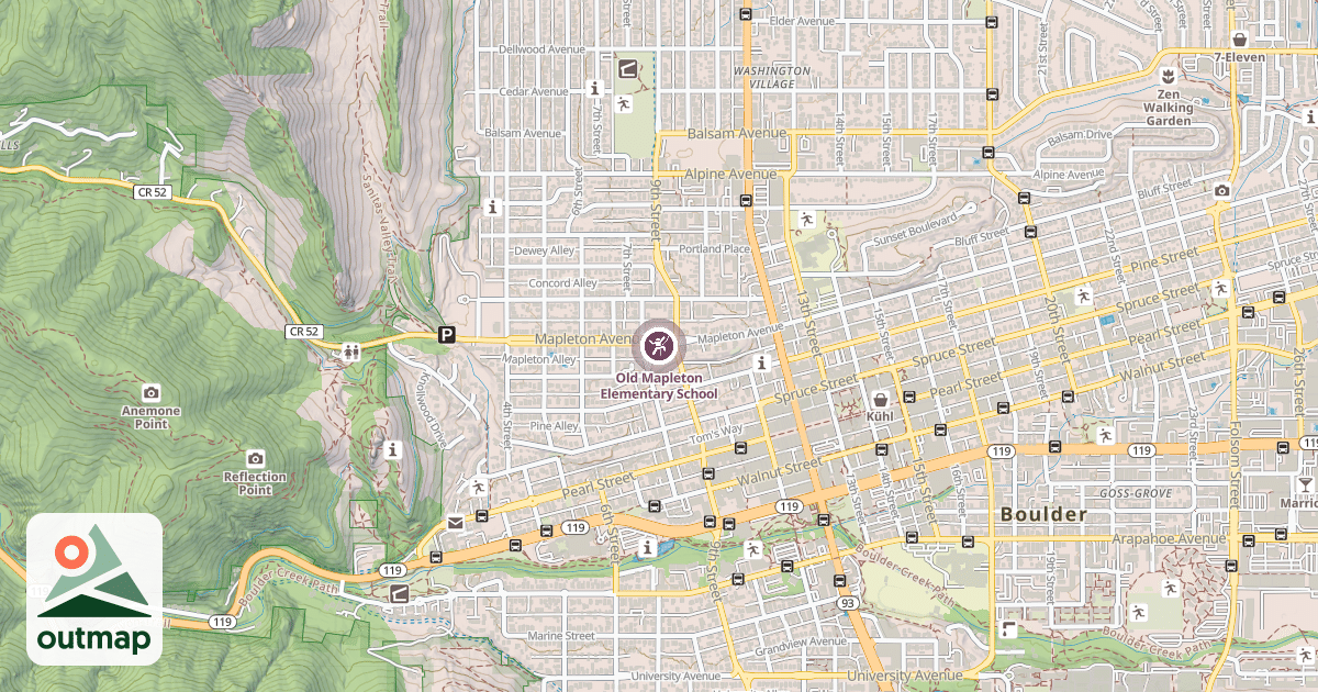 Map of Old Mapleton Elementary School