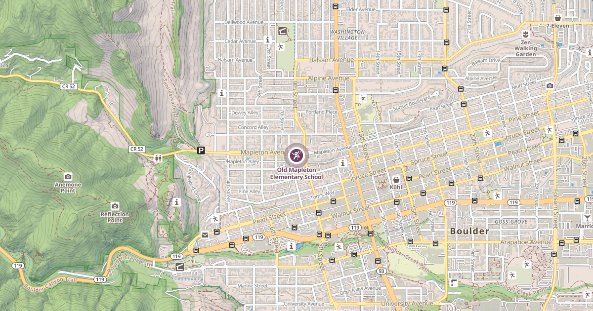 Map preview of Old Mapleton Elementary School