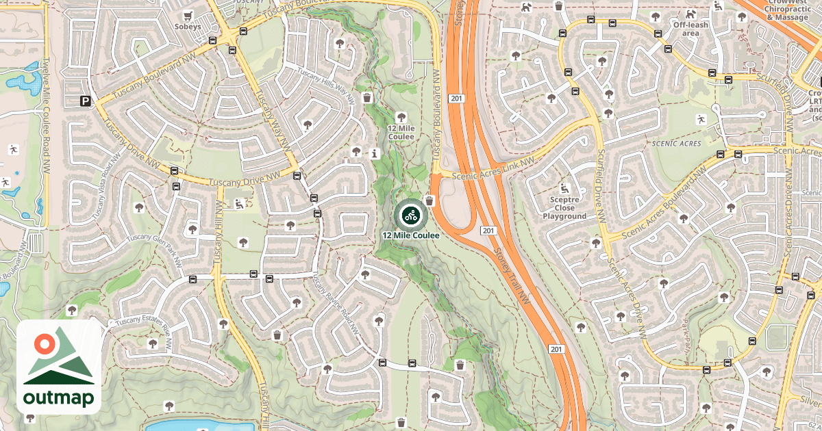 Map of 12 Mile Coulee