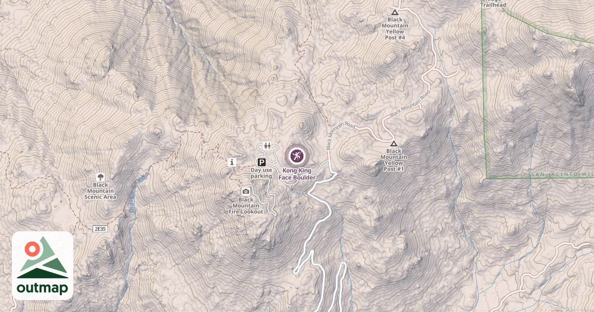 Map of Kong King Face Boulder