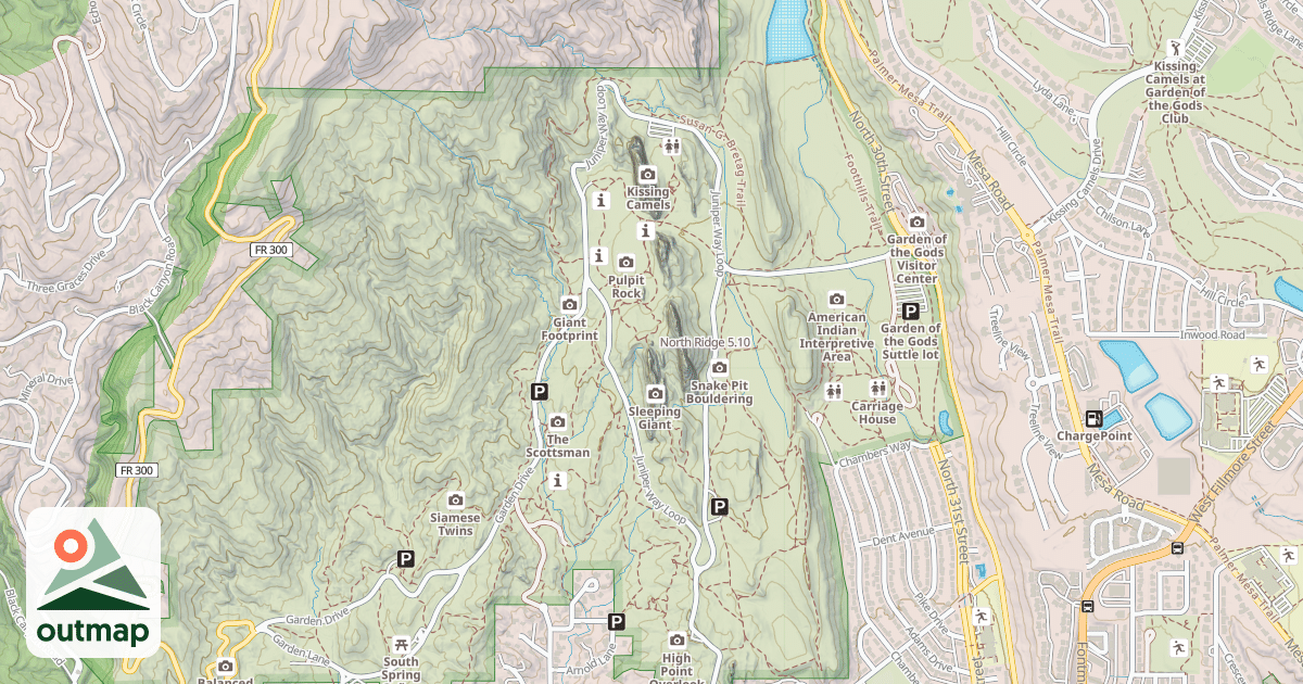 Map of North Ridge
