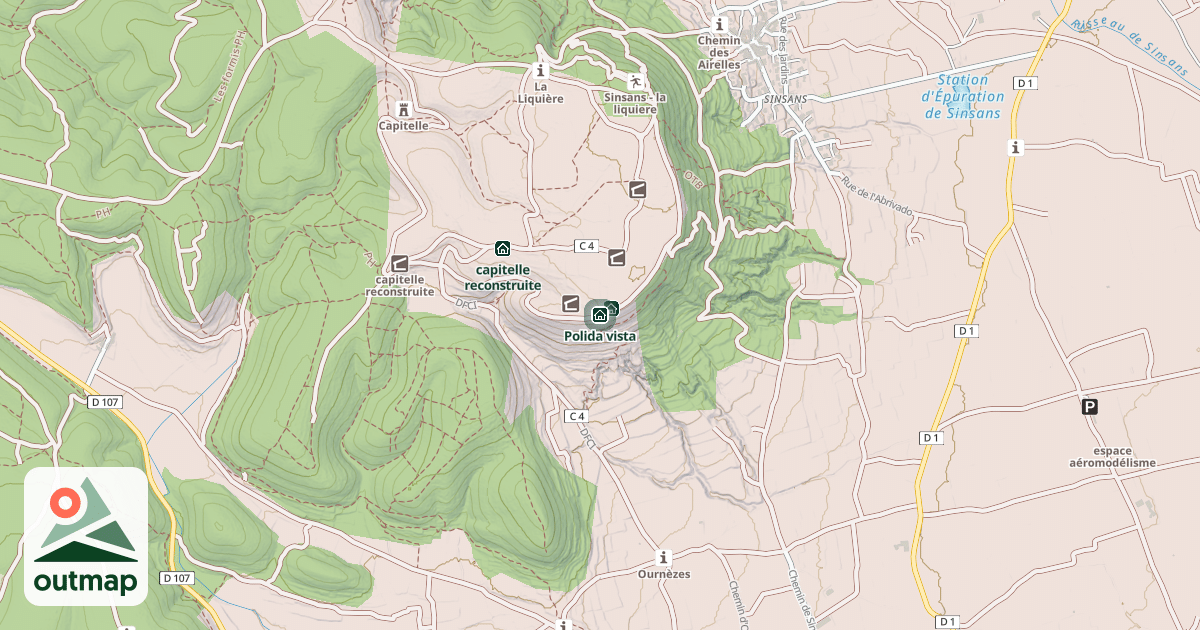 Map of Polida vista