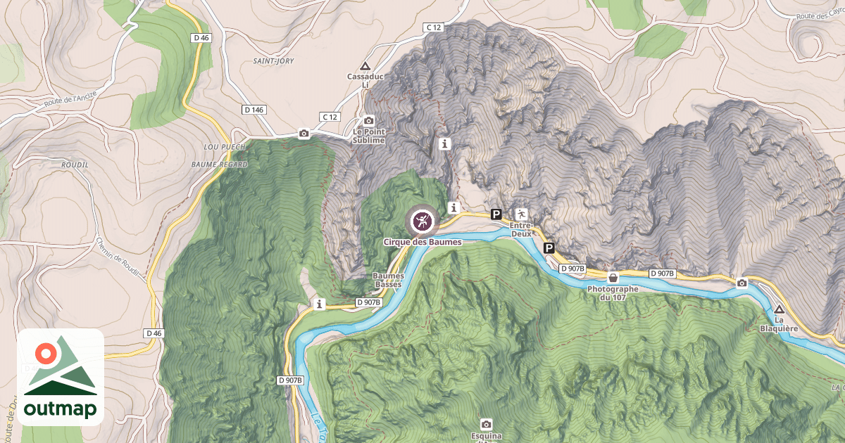 Map of Cirque des Baumes
