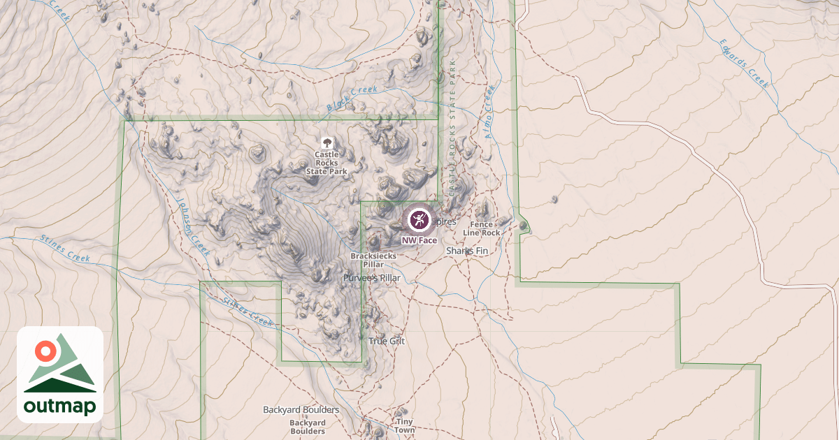 Map of NW Face