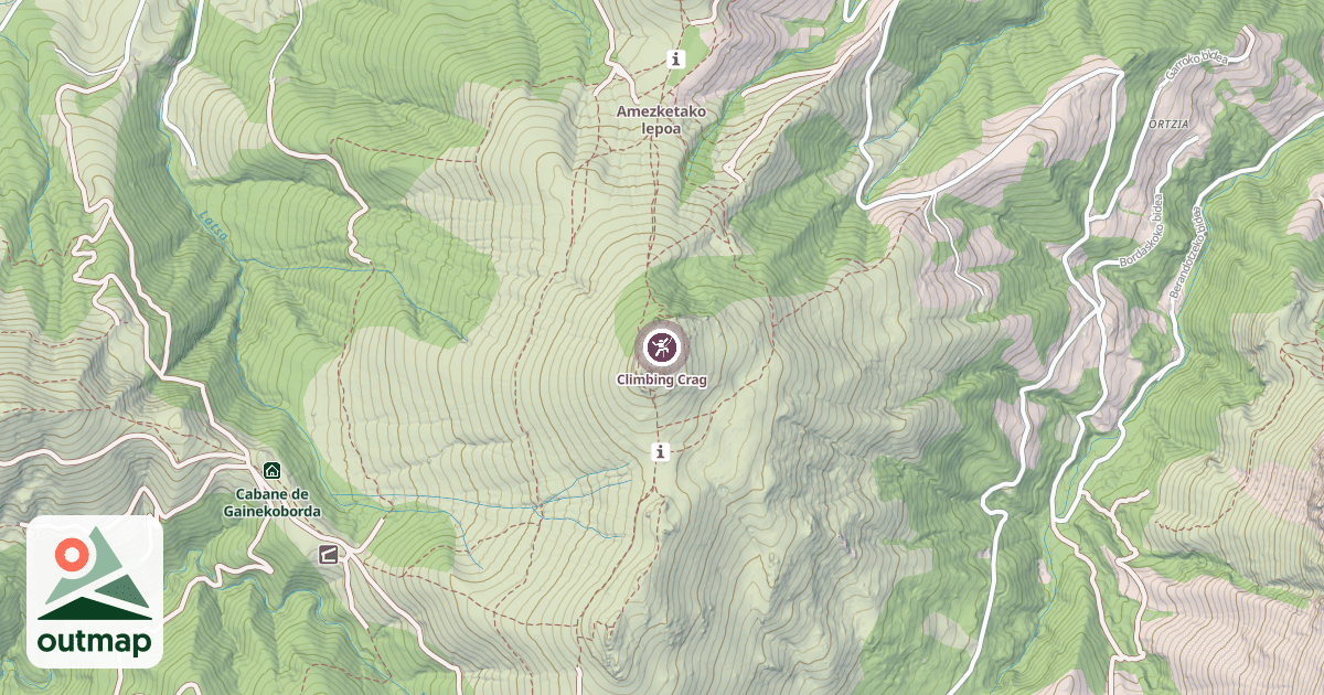 Map of Climbing Crag