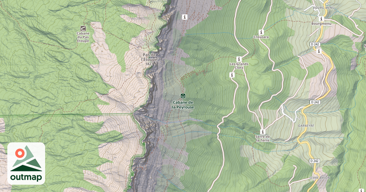 Map of Cabane de la Peyrouse