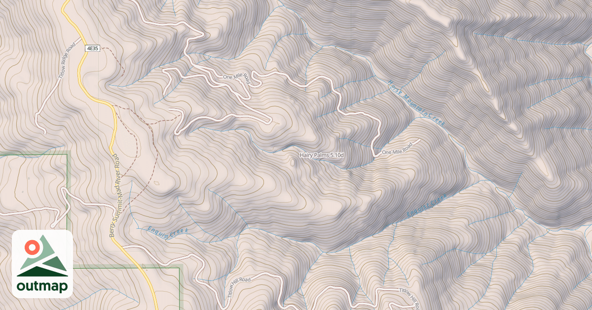 Map of Hairy Palms