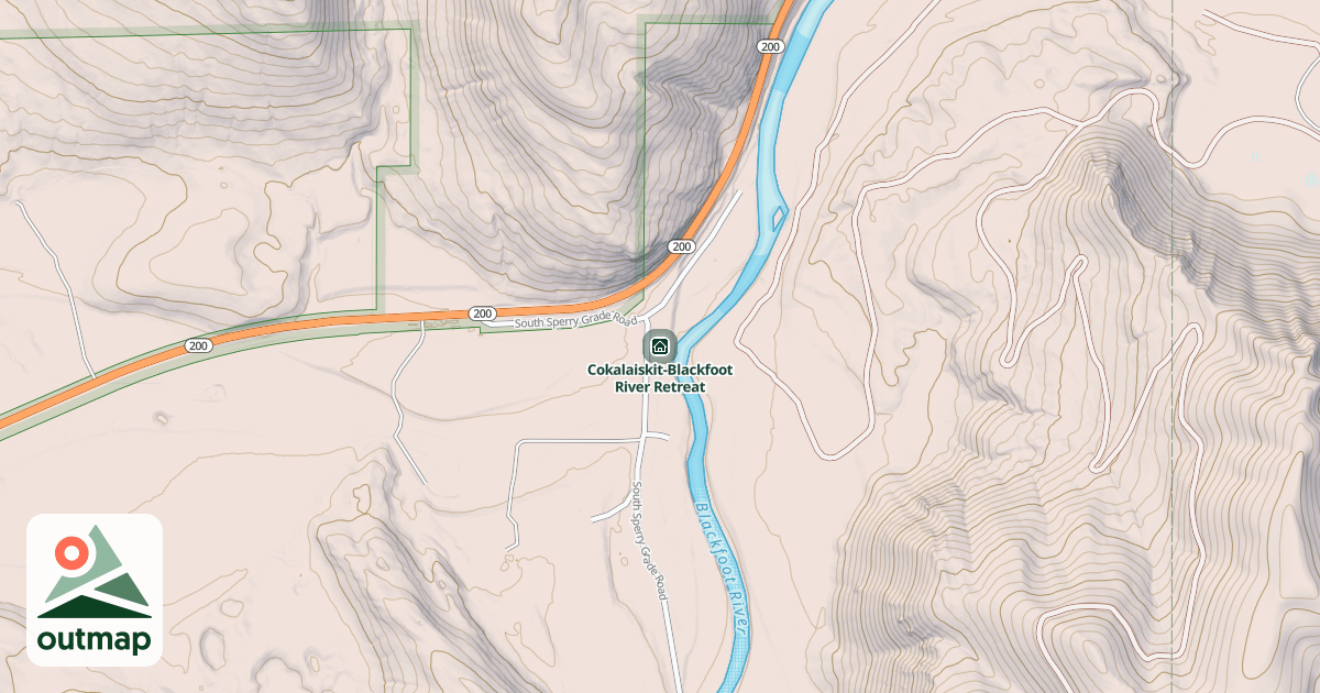 Map of Cokalaiskit-Blackfoot River Retreat