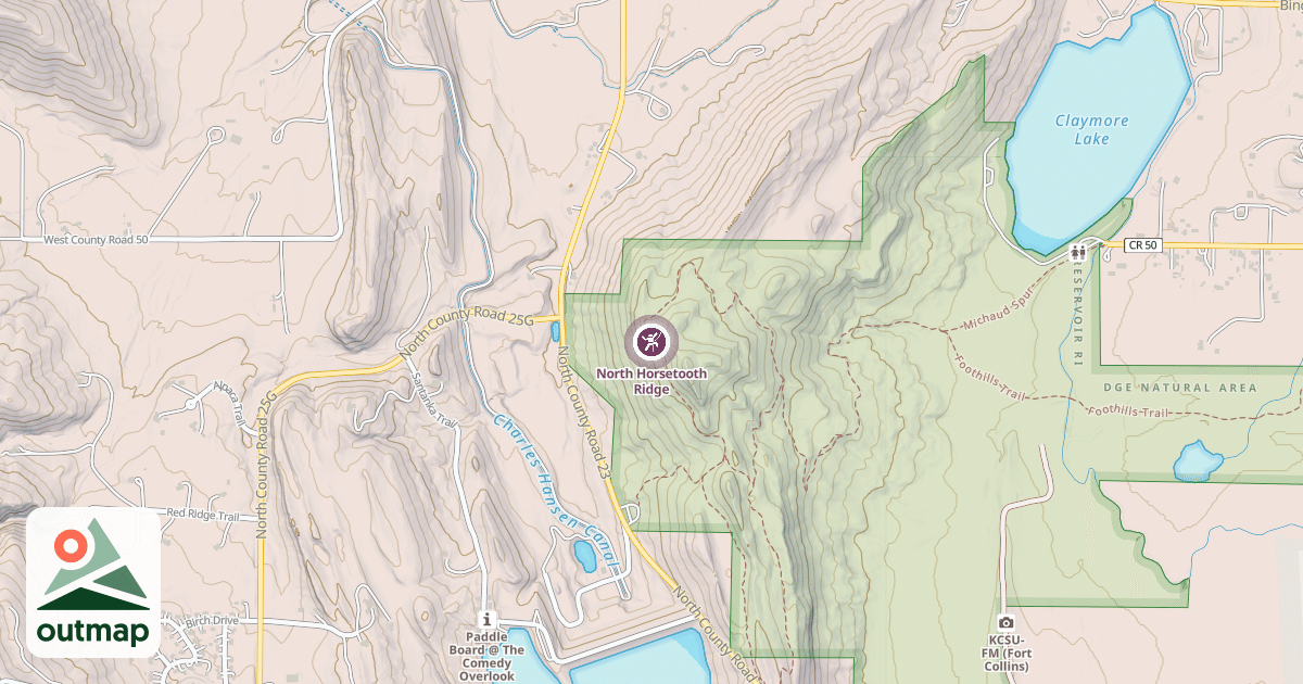 Map of North Horsetooth Ridge