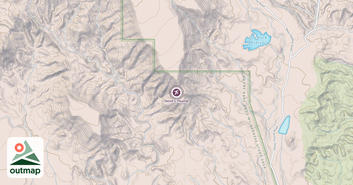 Map of Devil's Thumb
