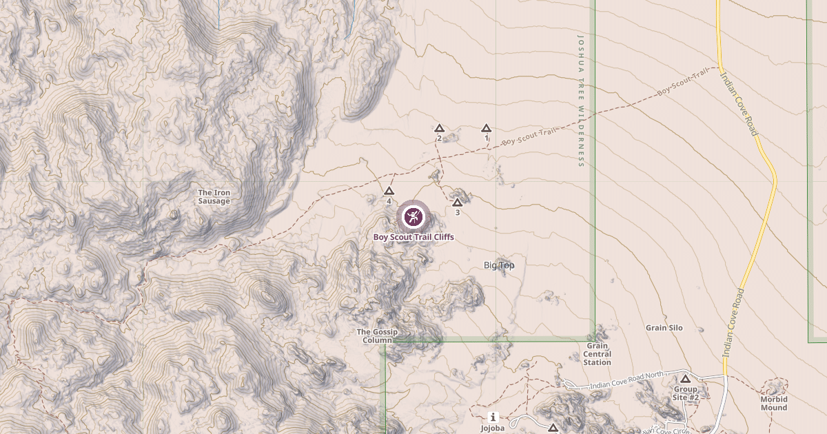 Map preview of Boy Scout Trail Cliffs