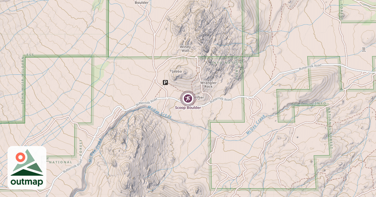 Map of Scoop Boulder