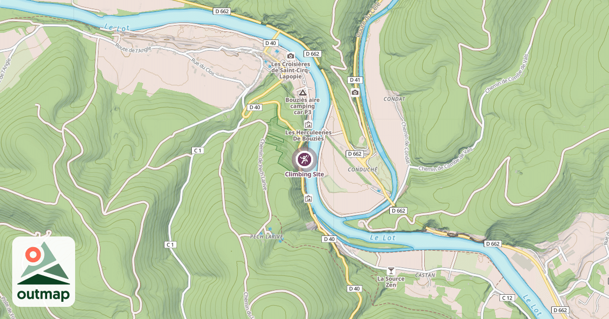 Map of Climbing Site