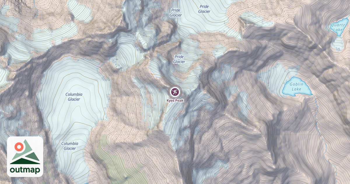 Map of Kyes Peak