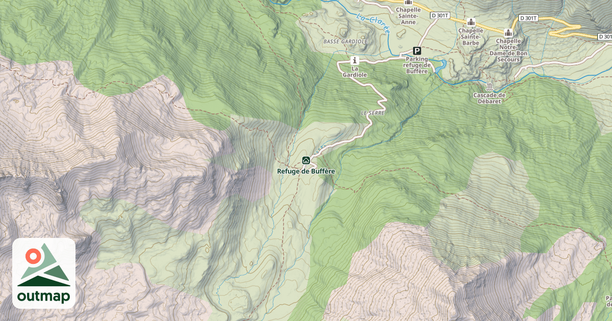 Map of Refuge de Buffère