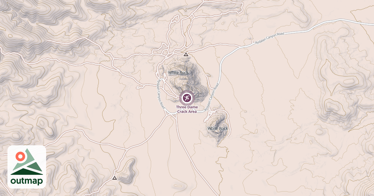 Map of Three Dame Crack Area