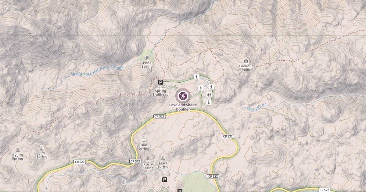 Map preview of Love and Shade Boulder