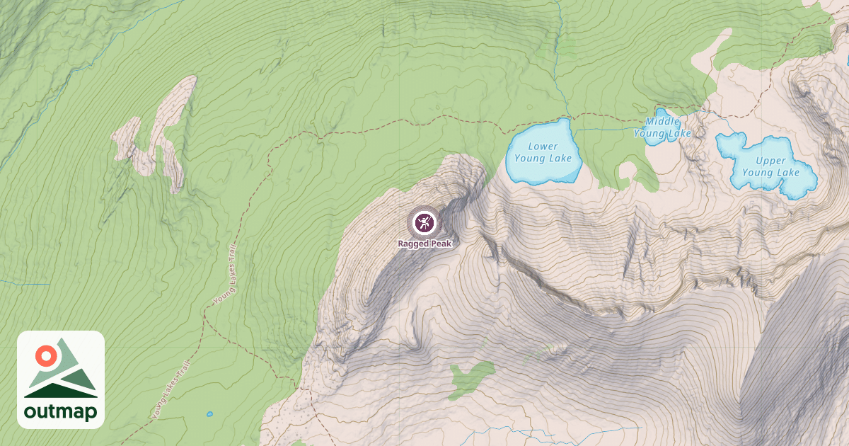 Map of Ragged Peak