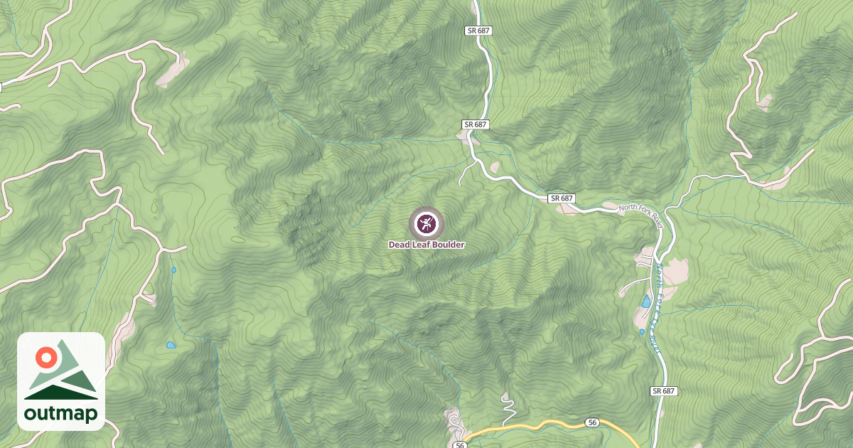 Map of Dead Leaf Boulder