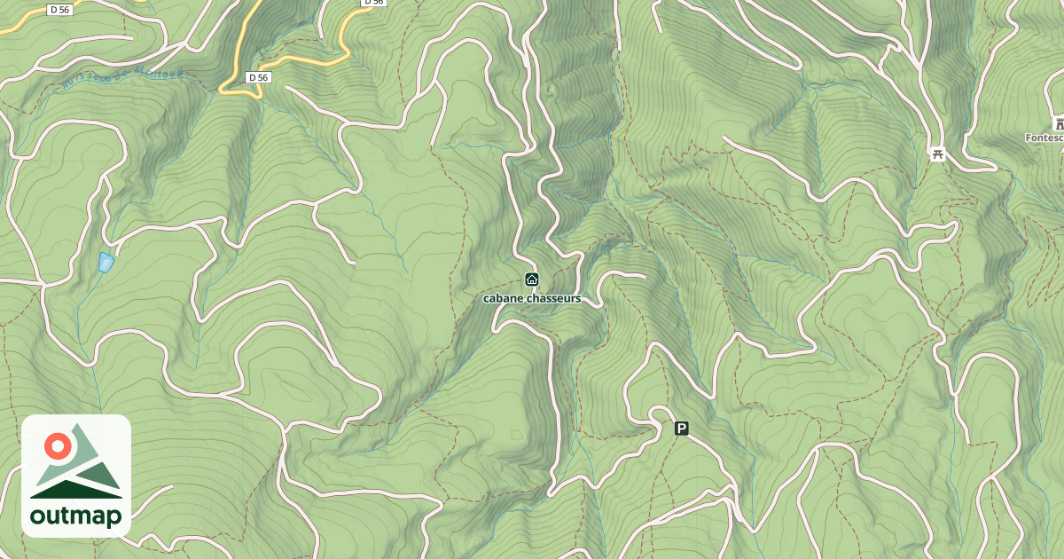 Map of cabane chasseurs