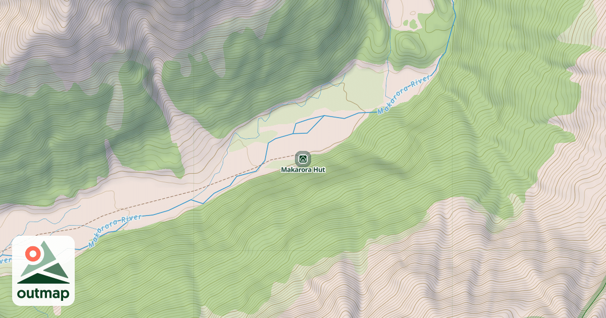 Map of Makarora Hut