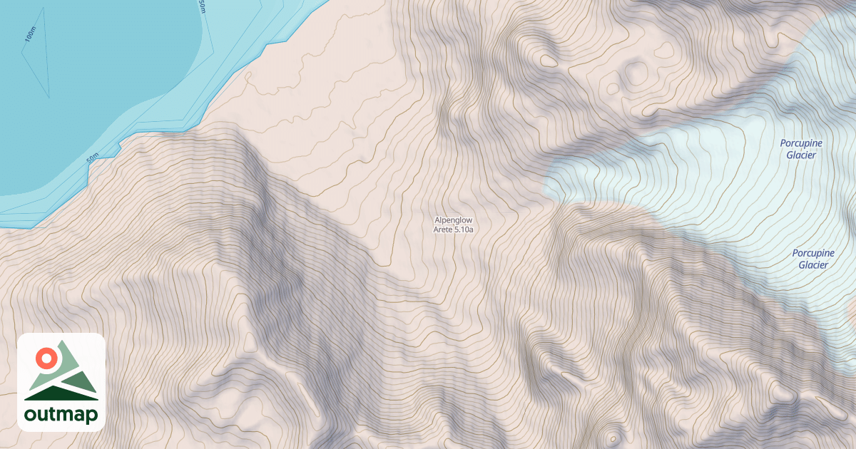 Map of Alpenglow Arete